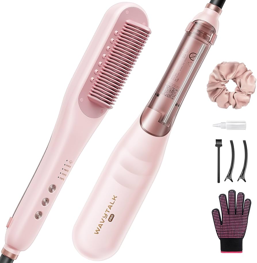 【セール】スチームストレートブラシ、ヘアストレートブラシアイロン、ヘアアイロン Amazon.co.jp: Wavytalk スチームストレートブラシ｜スチームで